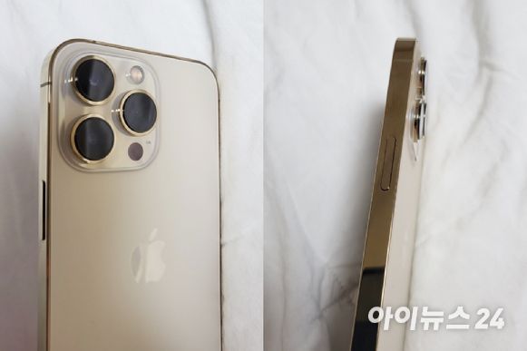 아이폰13 프로 카메라 모습 [사진=서민지 기자]
