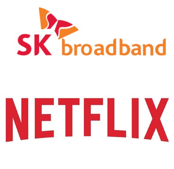 SK브로드밴드와 넷플릭스가 3년 넘게 지속된 망 이용대가(망사용료) 분쟁의 막을 내린다. 사진은 양측 로고. [사진=각사]