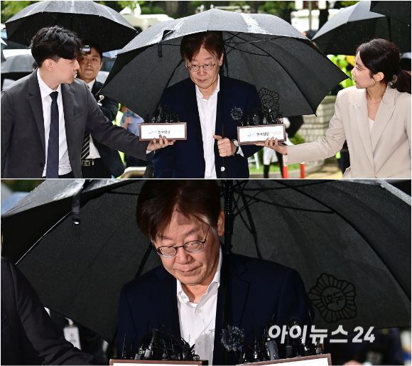 이재명 더불어민주당 대표가 26일 오전 서울 서초구 중앙지방법원에서 백현동 개발 특혜 및 쌍방울 대북송금 의혹과 관련 영장실질심사에 출석하고 있다. [사진=곽영래 기자]