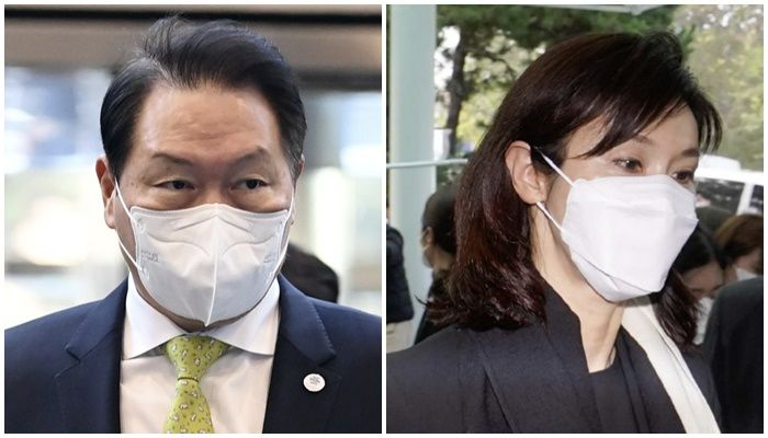 이혼 소송 중인 최태원(왼쪽) SK그룹 회장과 노소영 아트센터 나비 관장. [사진=아이뉴스24 포토 DB]