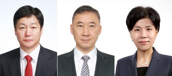 장재훈 롯데물산 대표이사 부사장, 박익진 롯데쇼핑 e커머스사업부 대표 부사장 박익진, 김소연 롯데에이엠씨 대표이사  김소연(왼쪽부터). [사진=롯데]