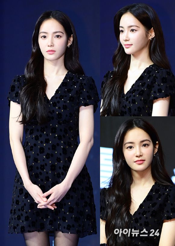 '특급 미모의 신예' 배우 홍수주가 26일 오전 서울 종로구 JW 메리어트 동대문 스퀘어 서울에서 열린 디즈니+ 오리지널 시리즈 '로얄로더' 제작발표회에 참석하고 있다. [사진=정소희 기자]
