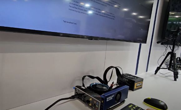 모빌린트의 온디바이스AI 시연. [사진=정구민 국민대 교수]