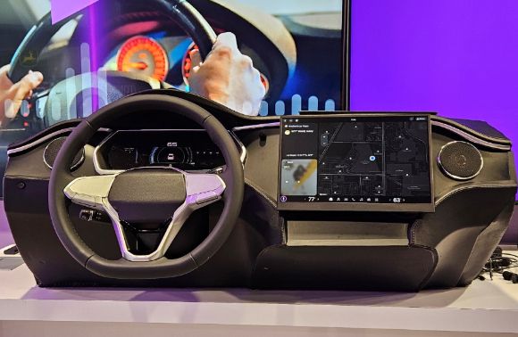 사운드하운드AI의 차량용 LLM 전시. [사진=정구민 국민대 교수]