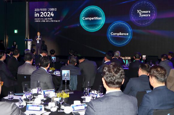 7일 서울 송파구 소피텔 앰배서더에서 개최된 '제10회 KT 파트너스데이' 2025 행사장 모습. [사진=KT]