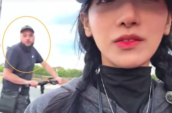 트위치에서 활동하는 한국인 여성 스트리머 '진니티'가 지난 7일 프랑스 남부 툴루즈에서 생방송하던 중 현지인 남성에게 욕설과 공격을 당했다. 사진은 진니티 방송화면 캡처. [사진=트위치 '진니티']