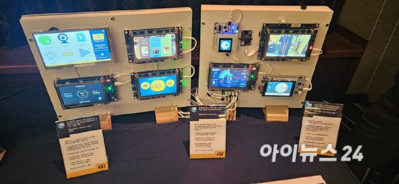 ST마이크로일렉트로닉스의 신제품 STM32 시리즈 제품 시연존. [사진=박지은 기자]