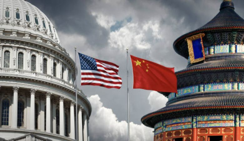 미국·중국 국기가 나란히 배치돼 있다. [사진=픽사베이]