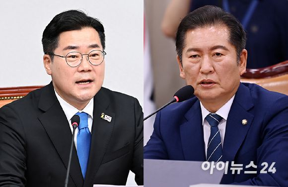 (왼쪽부터) 더불어민주당 박찬대, 정청래 의원 [사진=아이뉴스24 DB]