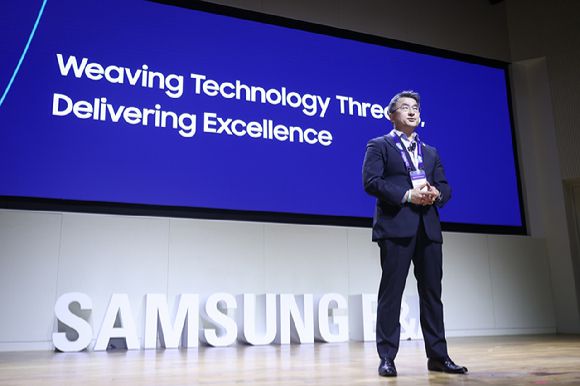 남궁 홍 삼성E&A  대표가 '삼성E&A 테크 포럼'에서 개회사를 하고 있다. [사진=박은경 기자]