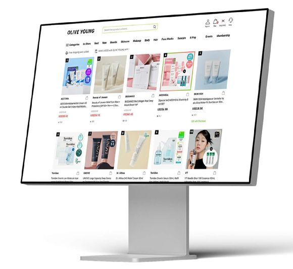 CJ올리브영 역직구 플랫폼 글로벌몰. [사진=CJ올리브영]