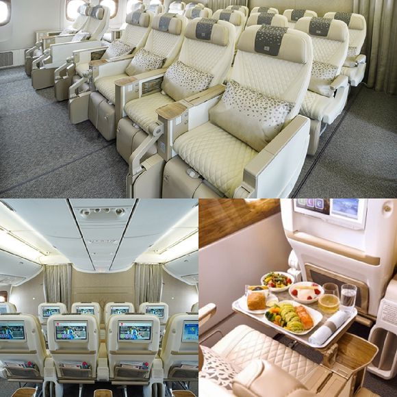 에미레이트항공의 '프리미엄 이코노미 클래스석' 이미지. [사진=에미레이트항공]