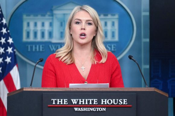 캐롤라인 레빗 백악관 대변인이 지난 5월 29일(현지시간) 백악관에서 정례브리핑을 하고 있다.  [사진=AFP/연합뉴스]