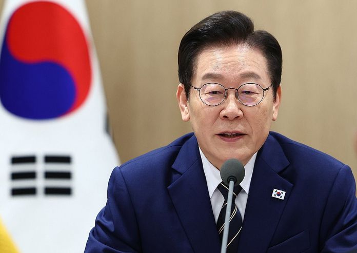 이재명 대통령이 16일 용산 대통령실에서 열린 한미 관세협상 후속 민관 합동회의에서 발언하고 있다. 2025.11.16 [사진=연합뉴스]