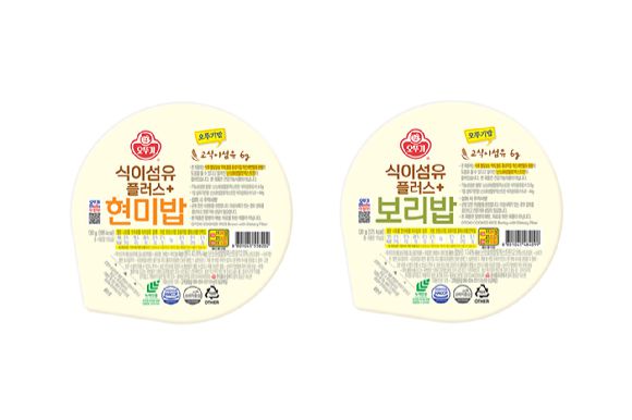 식이섬유 플러스 현미밥·보리밥. [사진=오뚜기]