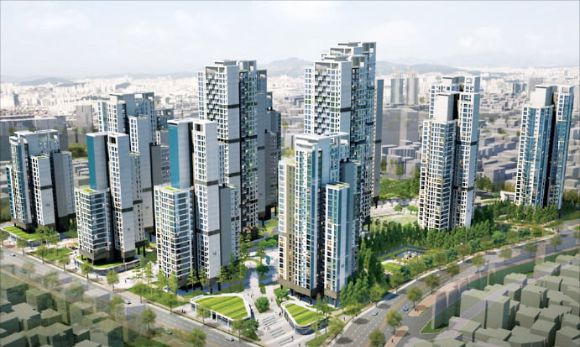 '더샵신풍역' 투시도. [사진=포스코이앤]