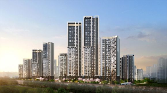 1월 분양 예정인 강남 서초구 아크로 드 서초 단지 투시도. [사진=DL이앤씨]