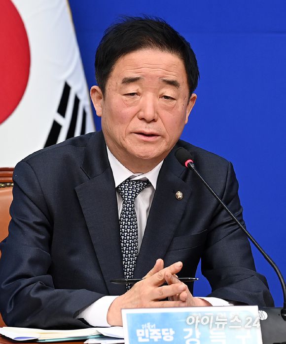 강득구 더불어민주당 신임 최고위원이 12일 서울 여의도 국회에서 열린 최고위원회의에서 발언하고 있다. [사진=곽영래 기자]