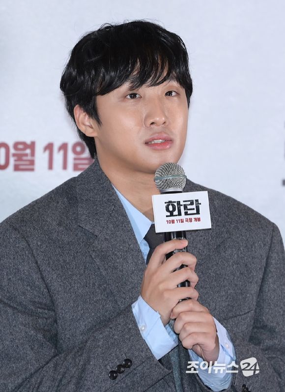 배우 홍사빈 22일 오후 서울 강남구 삼성동 메가박스 코엑스에서 열린 영화 '화란'(감독 김창훈) 언론시사회에 참석하고 있다. [사진=정소희 기자]