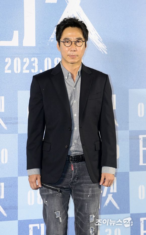 영화감독 박희곤이 9일 오전 서울 성동구 메가박스 성수에서 열린 영화 '타겟'(감독 박희곤) 제작보고회에 참석하고 있다. [사진=정소희 기자]