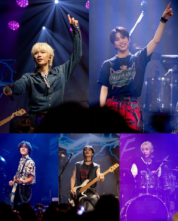 밴드 하이파이유니콘(Hi-Fi Un!corn)이 국내 첫 단독 콘서트를 열고 팬들을 만나고 있다. [사진=FNC엔터테인먼트]