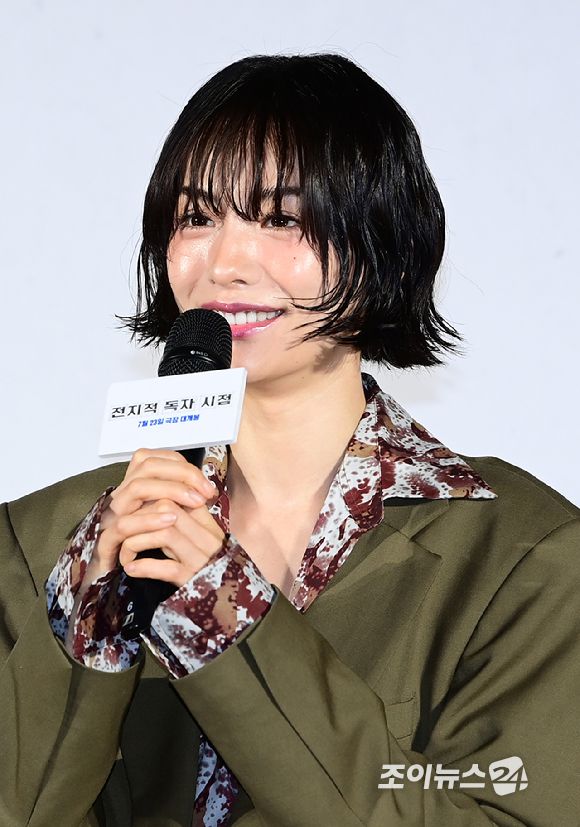 배우 나나가 17일 오전 서울 광진구 자양동 롯데시네마 건대입구점에서 열린 영화 '전지적 독자 시점' 제작보고회에 참석하고 있다. [사진=정소희 기자]