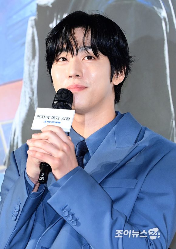 배우 안효섭이 17일 오전 서울 광진구 자양동 롯데시네마 건대입구점에서 열린 영화 '전지적 독자 시점' 제작보고회에 참석하고 있다. [사진=정소희 기자]