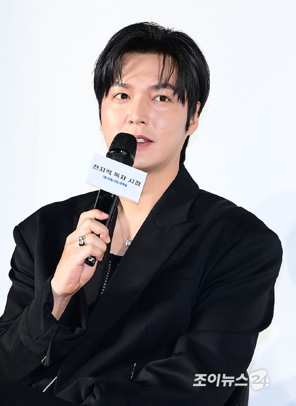 배우 이민호가 17일 오전 서울 광진구 자양동 롯데시네마 건대입구점에서 열린 영화 '전지적 독자 시점' 제작보고회에 참석하고 있다. [사진=정소희 기자]