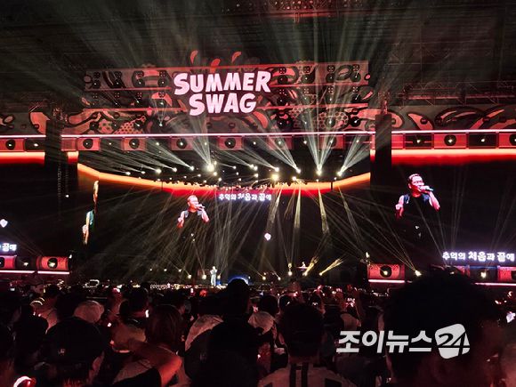 28일 인천 아시아드 주경기장에서 '싸이흠뻑쇼 2025' 콘서트가 개최됐다. [사진=이미영 기자]