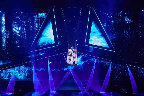 그룹 라이즈가 7월 4일부터 6일까지 서울 송파구 올림픽공원 KSPO DOME에서 열린 첫 단독 콘서트 투어 'RIIZING LOUD'(라이징 라우드)에서 무대를 펼치고 있다. [사진=SM엔터테인먼트]