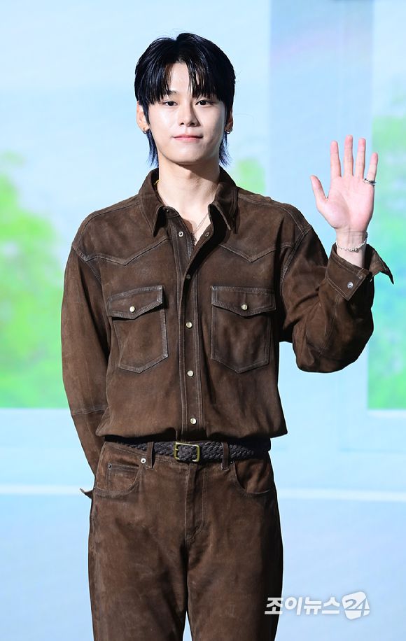 배우 차우민이 25일 오전 서울 마포구 호텔 나루에서 열린 넷플릭스 영화 '고백의 역사'(감독 남궁선) 제작보고회에 참석하고 있다. [사진=정소희 기자]