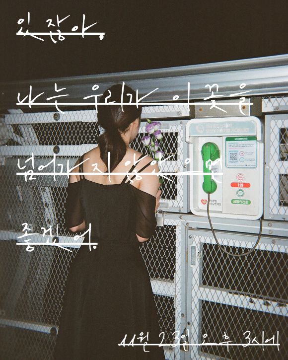 '있잖아, 나는 우리가 이 꽃을 넘어가지 않았으면 좋겠어' 포스터 [사진=갤러리 '뜨거울 때 꽃이 핀다']