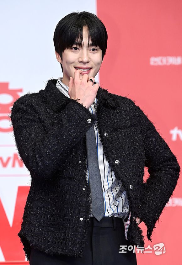 배우 조한결이 12일 오후 서울 구로구 신도림 더링크 호텔에서 열린 tvN 새 토일드라마 '언더커버 미쓰홍' 제작발표회에서 포즈를 취하고 있다. [사진=곽영래 기자]