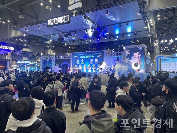 일산 KINTEX에서 개최된 AGF 2025 '브라운 더스트 2' 부스(포인트경제)
