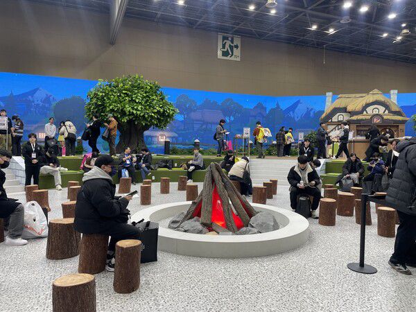 일산 KINTEX에서 개최된 AGF 2025 '마비노기 모바일' 부스 (포인트경제)