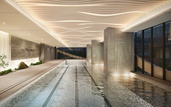 써밋 수영장 웨이브조명 /대우건설 제공