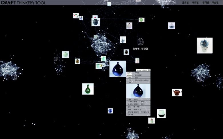 공예 데이터 비쥬얼라이저. (사진=지스트 제공).