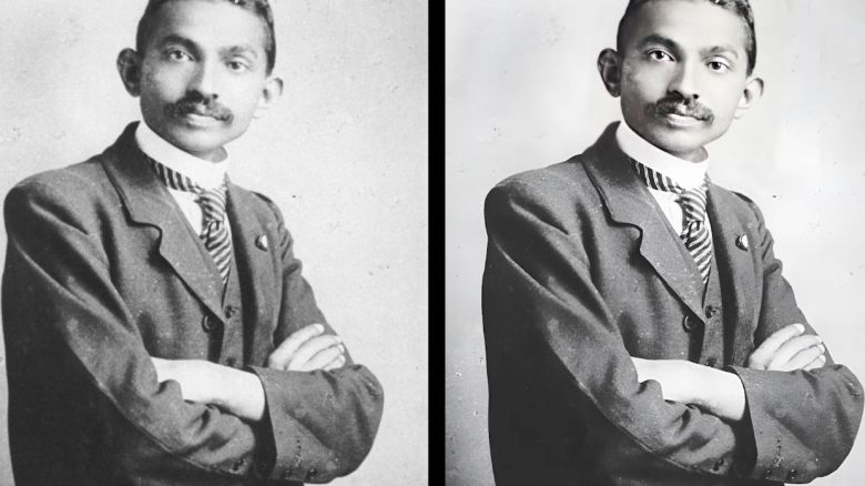 GFP-GAN  복원전(좌)과 복원후(우) 예.(사진=Louis Bouchard)