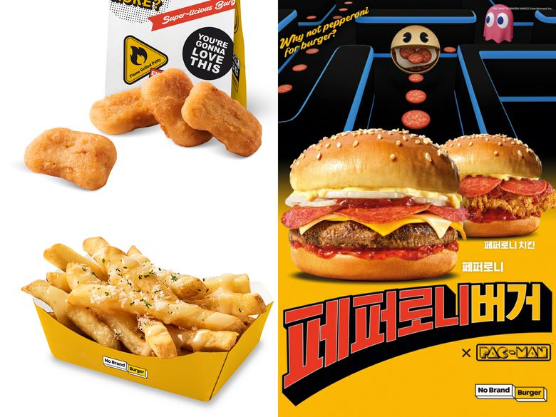 (왼쪽 위부터 시계방향으로) 노브랜드 버거가 출시한 노치킨너겟·페퍼로니버거·슈가버터 프라이. 사진ㅣ신세계푸드