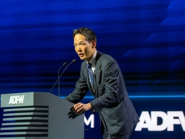 김동원 한화생명 최고글로벌책임자(CGO) 사장이 지난해 12월8일 ADFW 2025 글로벌마켓서밋에서 개회사를 하고 있다. 사진ㅣ한화생명