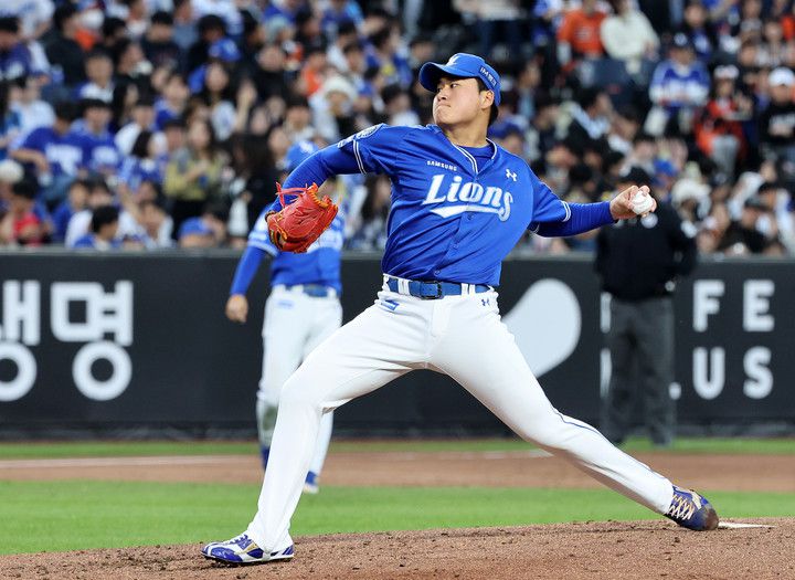 7일 한화와 경기에 삼성 선발투수로 등판한 이승현