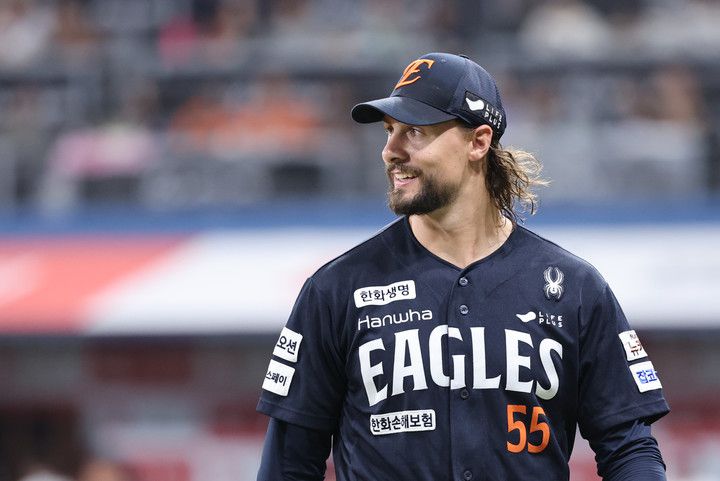 11일 키움 히어로즈와 경기에 한화 이글스 선발투수로 나선 라이언 와이스