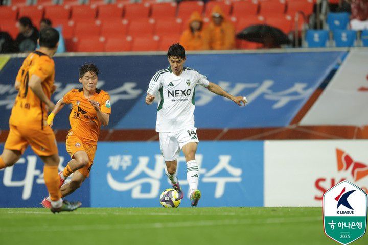 23일 제주SK와 경기에 출전한 전북 현대 전진우