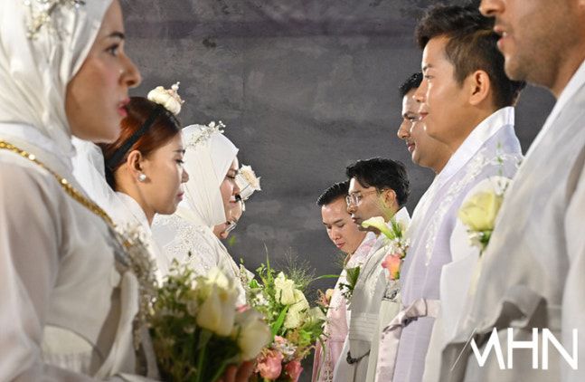 2일 경기도 파주 서원밸리 골프장에서 5쌍의 다문화 가정 무료결혼식이 진행됐다.