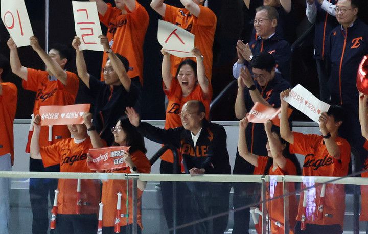 3일 대전 한화생명 볼파크를 방문해 한화 이글스와 NC 다이노스 경기를 관람한 김승연 한화그룹 회장