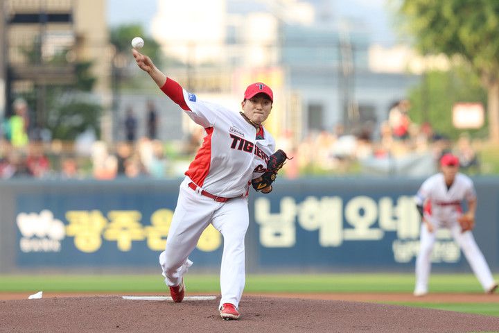 지난 17일 KT를 상대로 역투하는 KIA 김도현.