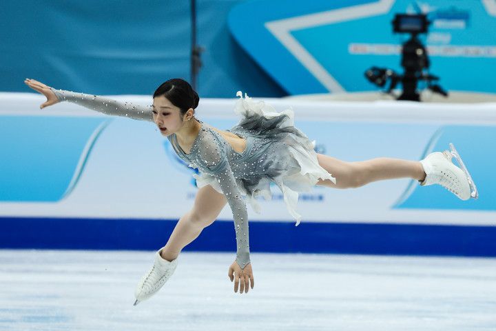 22일 중국 베이징 국가체육관에서 열린 2026 국제빙상경기연맹(ISU) 사대륙선수권대회 피겨 여자 싱글 쇼트 프로그램에 출전한 신지아