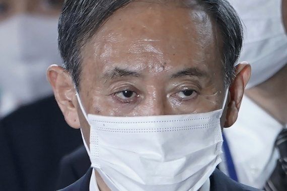스가 요시히데 일본 총리. AP뉴시스