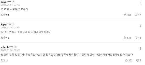 포털사이트 뉴스 댓글 갈무리.