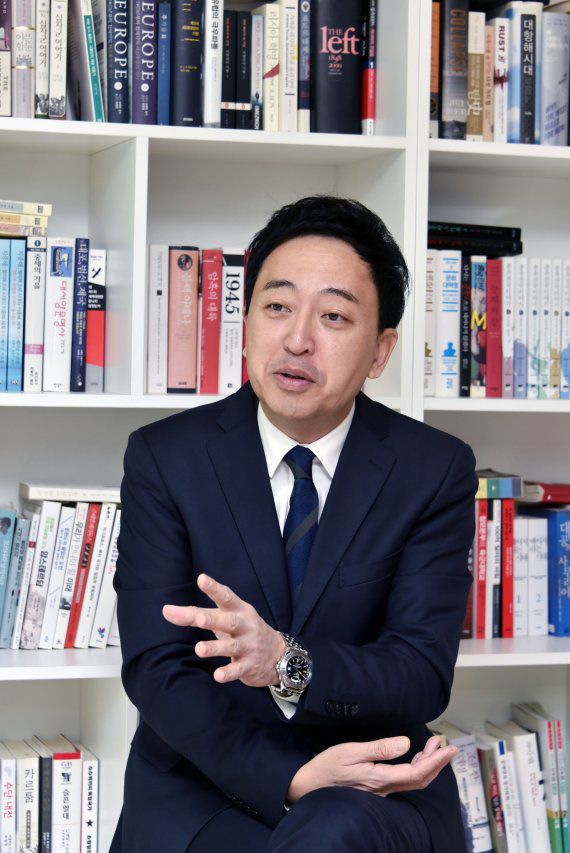 금태섭 전 의원이 8일 서울 한남동에 위치한 사무실에서 파이낸셜뉴스와 인터뷰를 진행하고 있다. 사진=서동일 기자